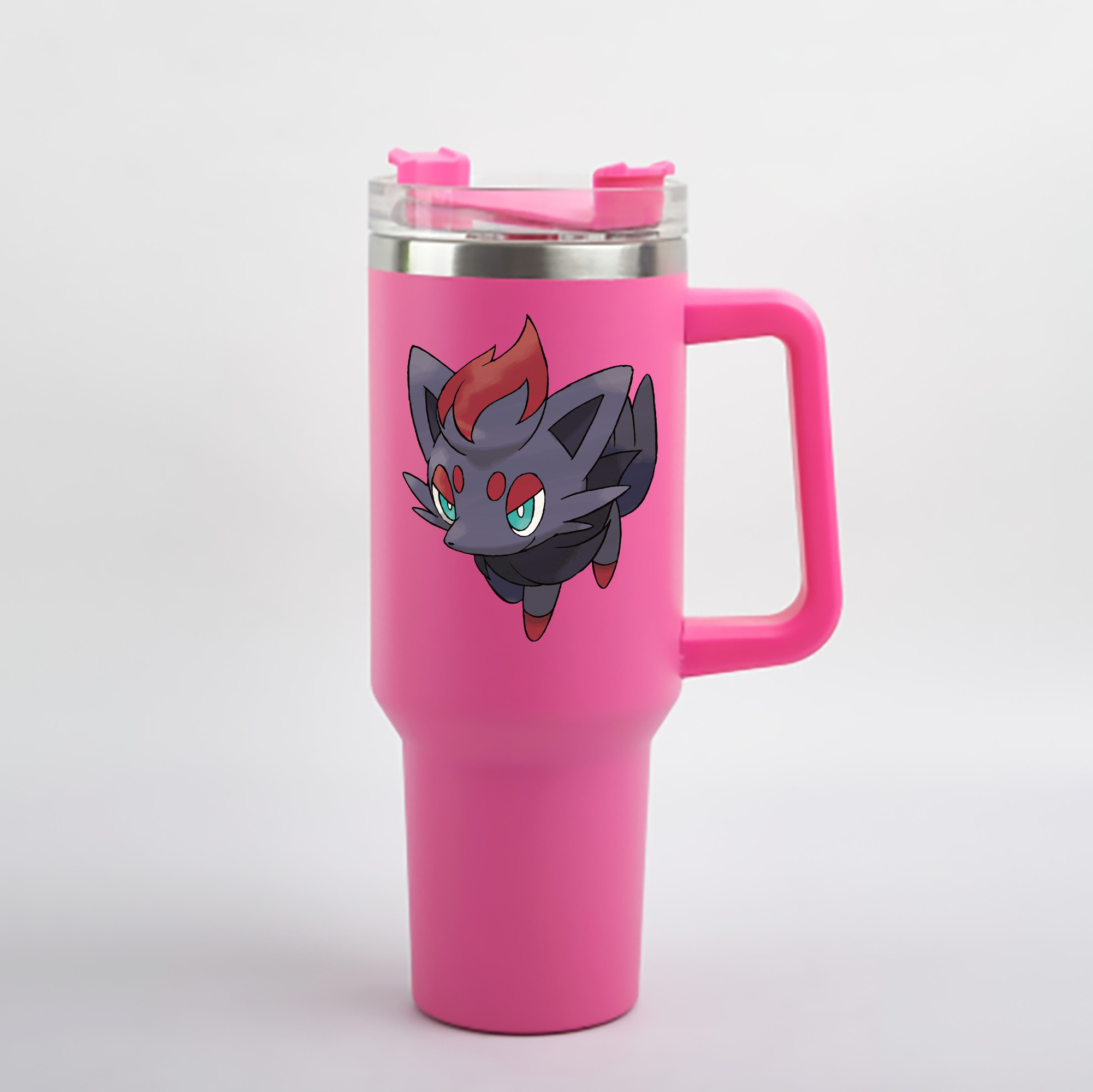 （画像用） ポケットモンスター Pokémon 1200mL車用タンブラー - クリスタルステッカー（プラスチックストロー付き）